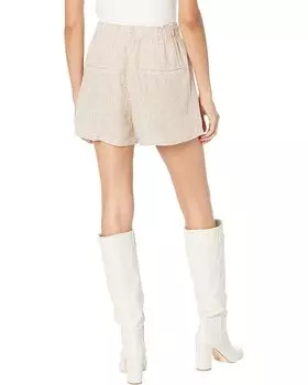 Шорты MANGO Linen Shorts, коричневый