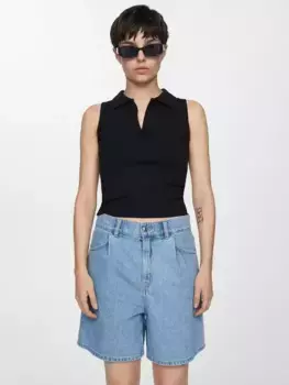 Шорты Mango Marina Denim, цвет open/blue