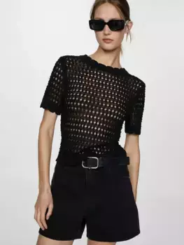 Шорты Mango Zoe High Rise Denim, цвет open grey