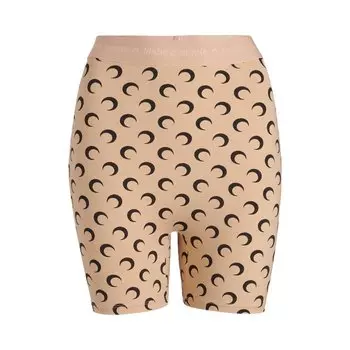 Шорты Marine Serre Regenerated All Over Moon Jersey Cyclist Shorts, бежевый