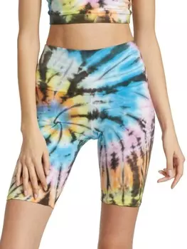 Шорты Medano Electric &amp; Rose окрашенные вручную байкерские, мультиколор