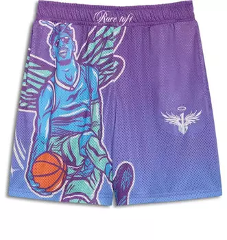 Шорты melo charlotte graphic basketball shorts 'purple glimmer' Puma, фиолетовый