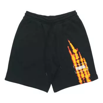 Шорты men's casual breathable knit shorts black Puma, черный