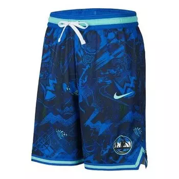 Шорты men's dallas mavericks quick dry knit breathable sports basketball shorts blue Nike, синий