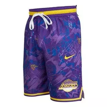 Шорты men's lakers sports knit purple shorts Nike, фиолетовый