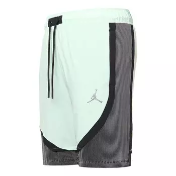 Шорты men's logo micro mark lacing colorblock casual shorts mint green Air Jordan, мультиколор