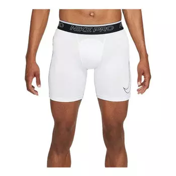 Шорты men's pro dri-fit training sports elastic logo breathable gym shorts white Nike, мультиколор