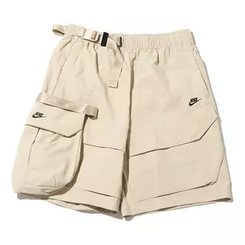 Шорты men's solid color brand logo cargo casual shorts brown Nike, мультиколор