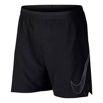 Шорты men's solid color breathable logo quick dry shorts black Nike, мультиколор