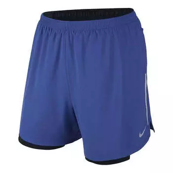 Шорты men's solid color logo straight shorts blue Nike, мультиколор