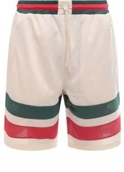 Шорты mesh fabric shorts 'off white' Gucci, белый