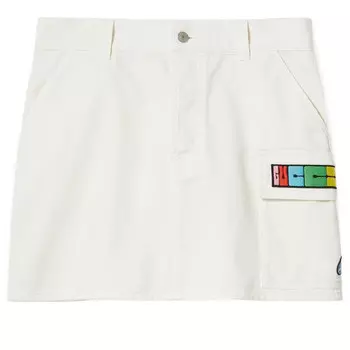 Шорты mini skirt with patches 'ivory' Gucci, белый