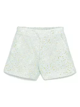 Шорты Miss Grant Kids с металлическим эффектом, зеленый