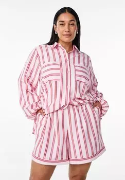 Шорты MIT STREIFEN UND TASCHEN - Tracksuit bottoms Zizzi, светло-красный