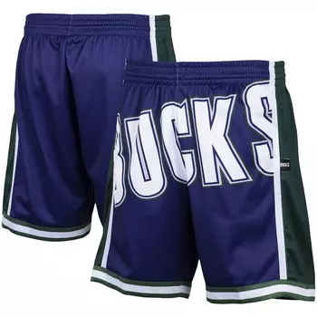 Шорты Mitchell & Ness Milwaukee Bucks, фиолетовый