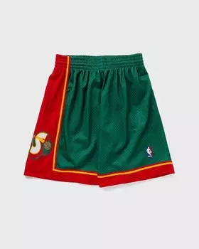 Шорты Mitchell & Ness Nba Swingman Shorts Seattle Supersonics Road 1995-96, цвет green/red