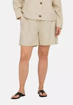 Шорты MITTLERE TAILLE LOCKER GESCHNITTEN ONLY Carmakoma, бежевый