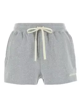 Шорты Miu Miu с завязками на талии, серый