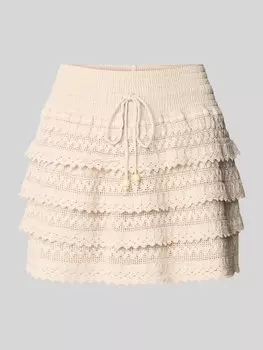 Шорты многоярусного покроя с эластичным поясом Apricot, песочный