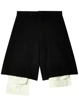 Шорты многослойного дизайна Black Comme Des Garons, черный