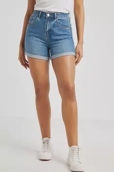 Шорты Mom с закатанным краем Simply Be, синий