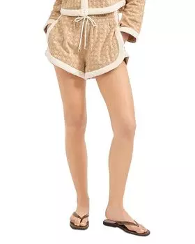 Шорты Mulberry с фактурной тканью Veronica Beard, коричневый