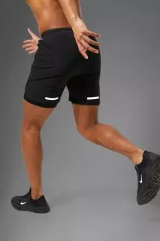 Шорты мужские active performance 2-в-1 Boohoo, черный