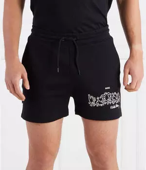 Шорты мужские Boss с рисунком, черный