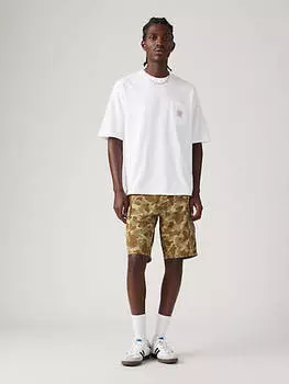 Шорты мужские Carrier Cargo Levi's, цвет Harvest Gold Classic Duck Camo Print - Brown