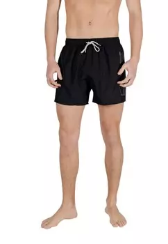 Шорты мужские EA7 для плавания длинные, черный