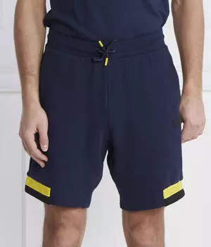 Шорты мужские Ea7 на кулиске с контрастными деталями, синий