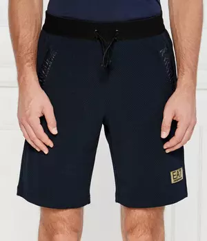 Шорты мужские Ea7 трикотажные на кулиске, синий