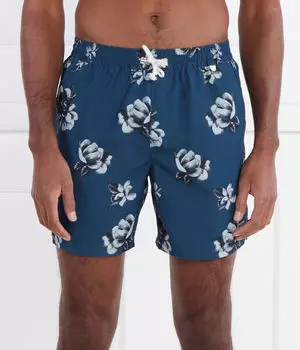 Шорты мужские Guess Underwear пляжные с цветочным принтом, синий
