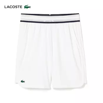 Шорты мужские Lacoste из крокодиловой кожи, белый