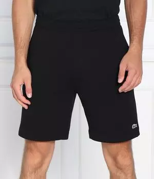 Шорты мужские Lacoste однотонные, черный