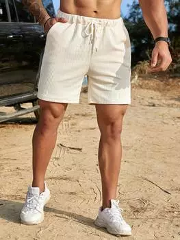 Шорты мужские Manfinity Hypemode с завязками на талии, абрикосовый