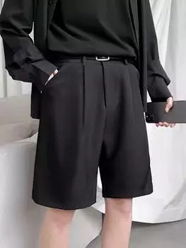 Шорты мужские Manfinity Hypemode со складками, черный