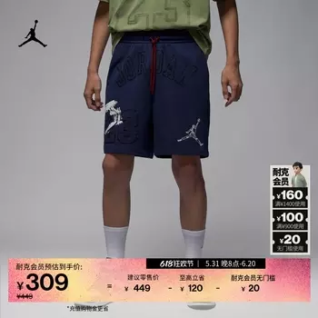 Шорты мужские Nike Jordan трикотажные, темно - синий