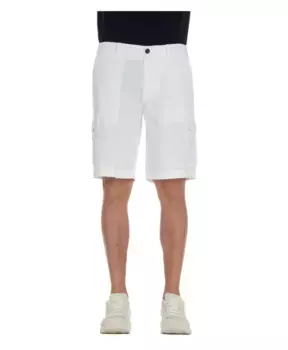 Шорты на молнии и пуговицах Eleventy, белый