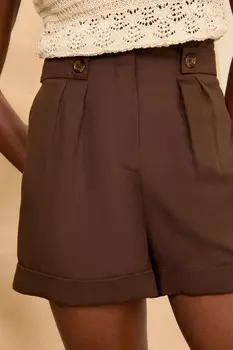 Шорты на пуговицах по индивидуальному заказу Love & Roses, коричневый
