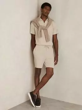 Шорты на резинке amarillo с завязками на талии Reiss, бежевый