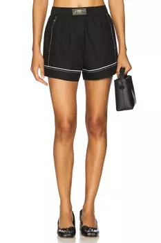 Шорты на резинке Ganni, black