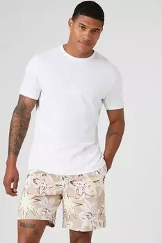 Шорты на шнурке с цветочным принтом Forever 21, серо-коричневый