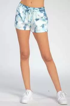 Шорты на завязках синего цвета ELAN