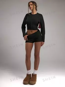 Шорты, надеваемые на талию, связаны рядами Musera, черный