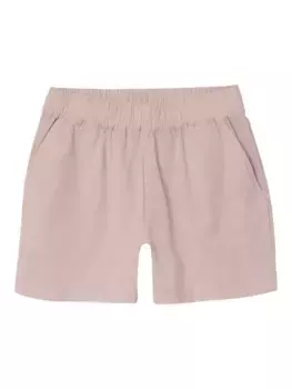 Шорты Name It "NKFFALINNEN PULL UP SHORTS NOOS", цвет Sepia Rose