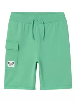 Шорты Name It NKMJENAS LONG SWE SHORTS UNB PB, зеленый
