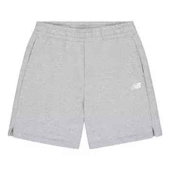 Шорты nb logo хлопок короткие New Balance, серый
