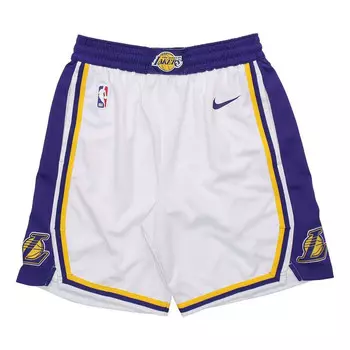 Шорты nba association edition sw fan edition lakers баскетбольные шорты Nike, белый