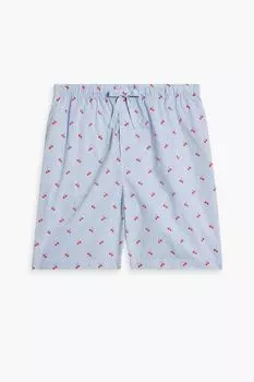 Шорты Nelson из хлопковой ткани с кулиской и принтом DEREK ROSE, синий